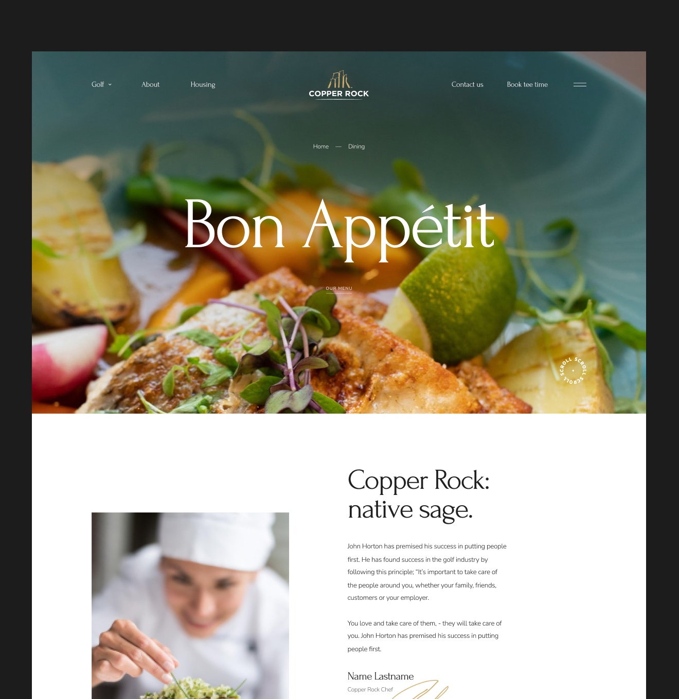 Copper Rock – golf community booking website - Website Development - Photo 6