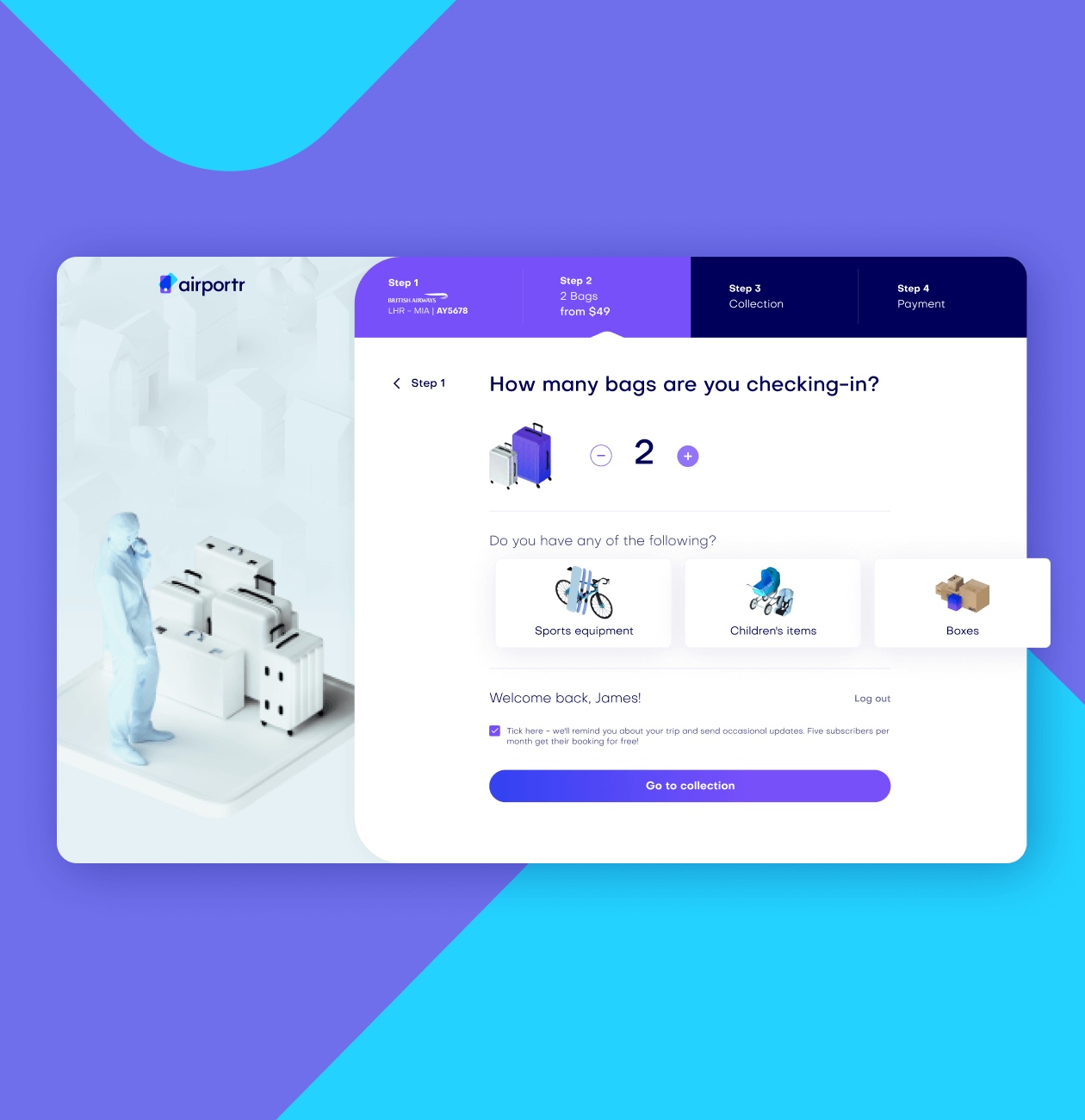 AirPortr – Luggage carrying service for traveling - Website Development - Photo 6