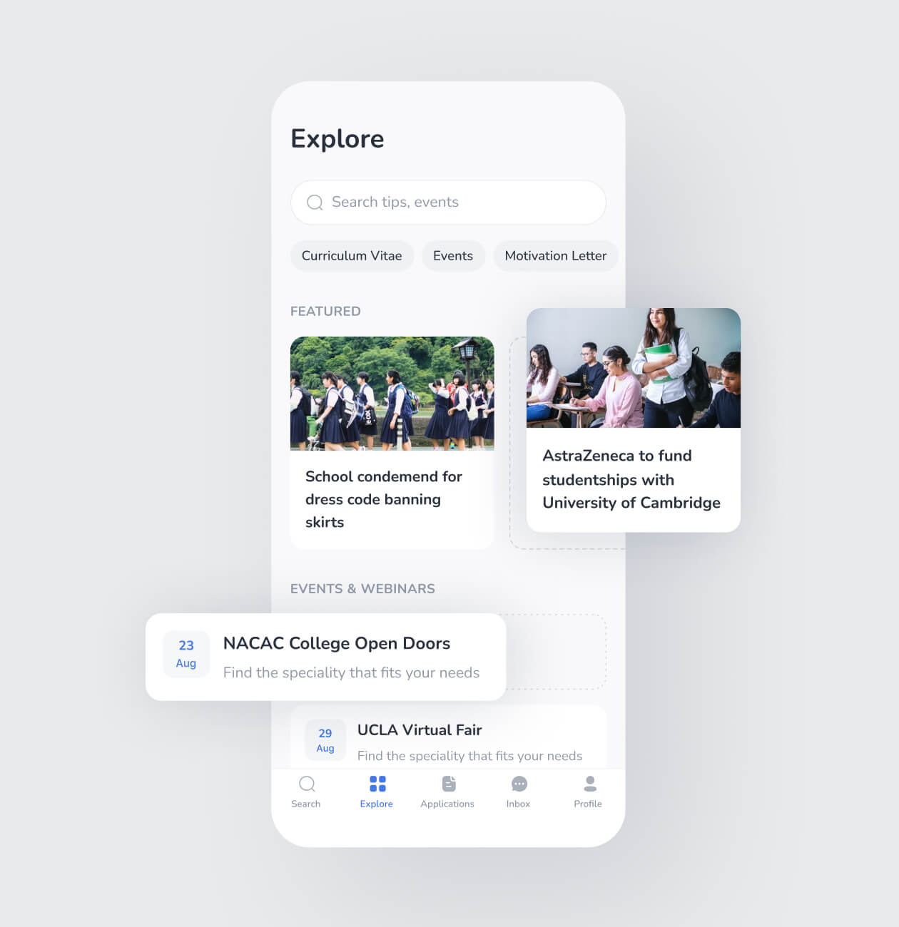 UVER – Universities Aggregator mobile app - Website Development - Photo 15