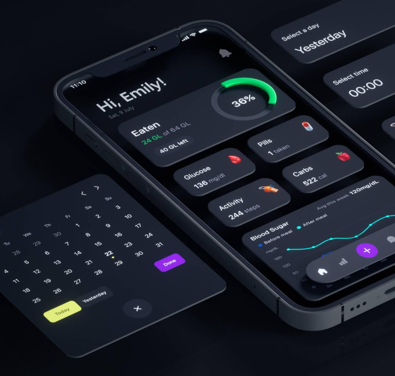 Glume – healthcare mobile app for diabetics - Website Development - Photo